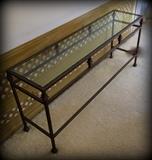 Glass & metal hall or sofa table!