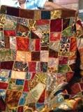 Hand made MINT condition velvet satin crazy quilt dated 1898 packed away for over 80 years!!!