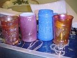 many art glass tumblers