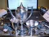3 piece hand hammered sterling arts and crafts tea set made by company only in business 1908-1918
