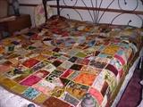mint condition 1898 satin velvet silk crazy quilt mint condition has been carefully stored for over 100 years!