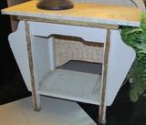 Pair of marble top side tables