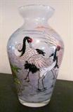 Reverse painted vase