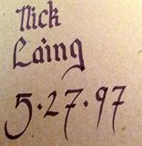 Signature on back of painting