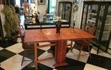 Vintage, Oak, Gate-leg Dining Table with two Chairs