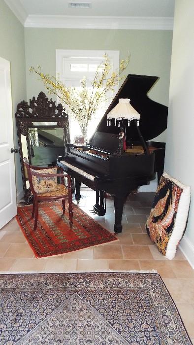 Massive Mirror with Beautiful Rococo Detailing (the piano is NOT for sale and will be left in the house during the sale)