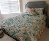 QUEEN SIZE BED WITHSAGE PADDED HEADBOARD