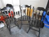 3 PAINTED CHAIRS