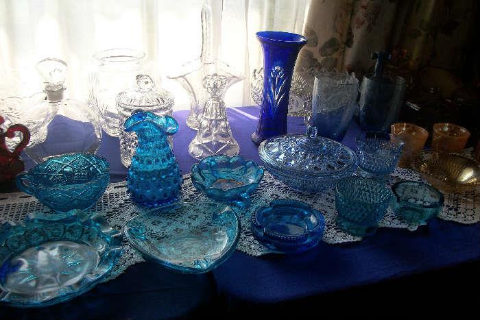 Some of the Blue Glassware