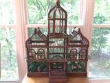 Huge wooden bird cage, decorative