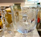 Etched-crystal stemware set for 12-plus