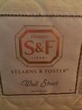 New Stearns & Foster queen-sized mattress set with bed frame