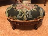 Upholstered ottomans and benches, large and small