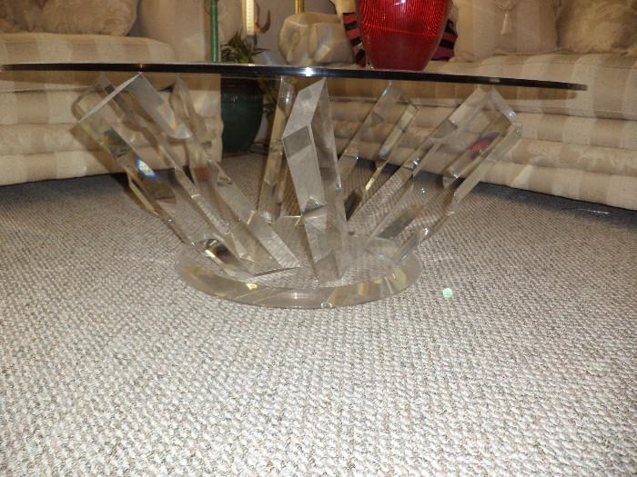 Lucite coffee table