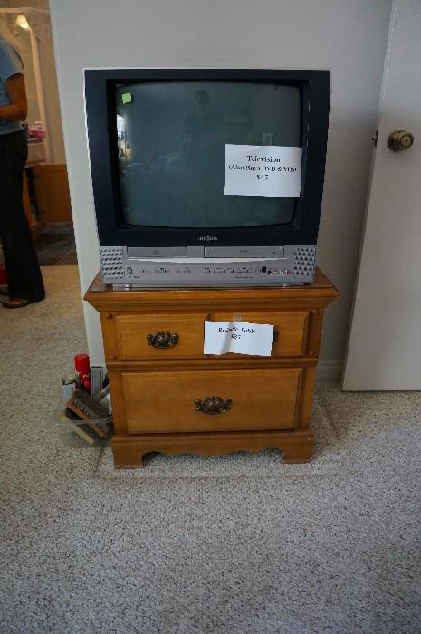 TV with DVD and VHS built in