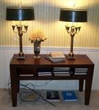 Entryway Table - all the books you see on it and in it are WWII Books and Old Annuals from Texas A&M, Baylor, Waco H.S. and Richfield H.S.