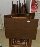Wood TV Tray Stands in Good Condition