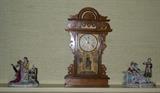 Figurines and Antique Mantle Clock