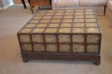45" square coffee table with map design