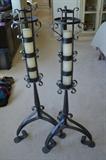 2 - Iron candelabras