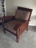Rattan/upholstered chair