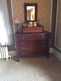 Cherry 4-drawer dresser with 2 drawer top