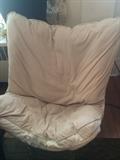 Beige Folding Papasan Chair