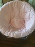 Pink Folding Papasan Chair