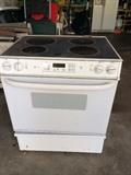GE Profile oven and glass cook top. Slide in. Works great.