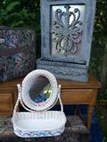 Garden pieces and mirrors for outside and in