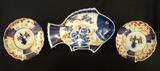 Imari fish platter and plates, 19th c.