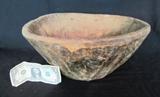 Crude hand hewn bowl