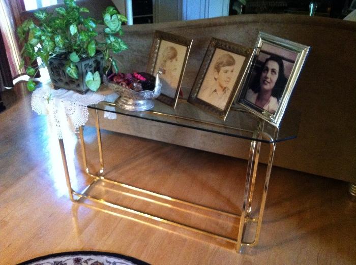 Glass and Brass Table