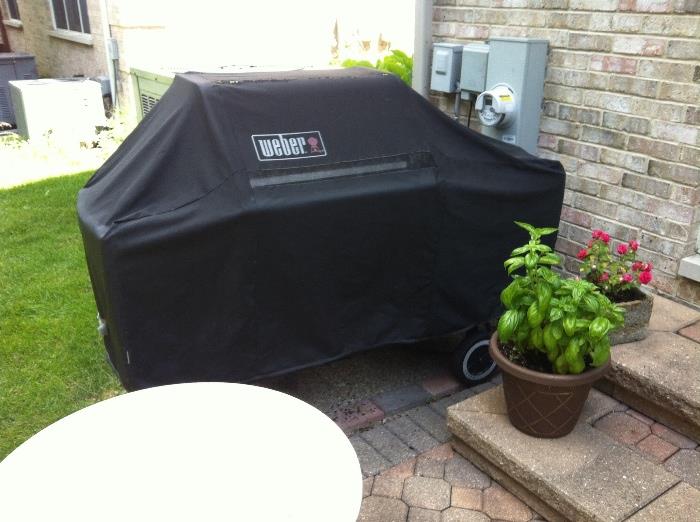 Weber Gas Grill with extra propane tank and Cover