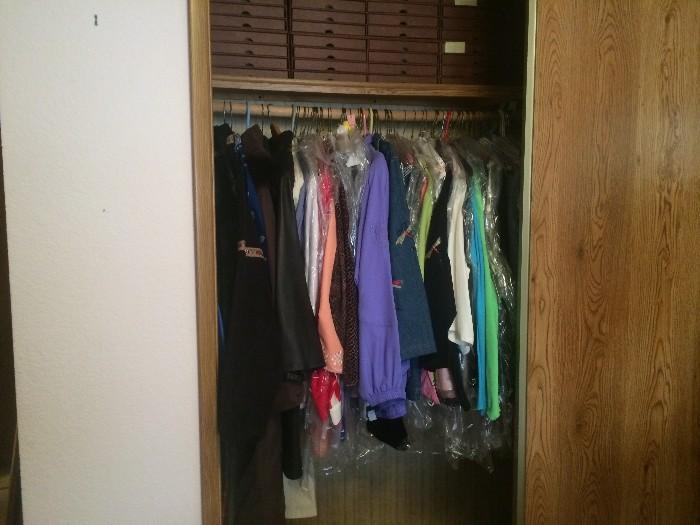three closets full of clothes!