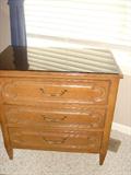 Glass Top 3 Drawer Chest