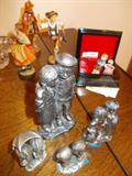 Wood and Pewter Figurines