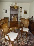 Beautiful Dining Room Table w/2 Leaves and Pads, 6 Chairs