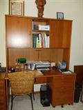 Desk with Rollout File Cabinet