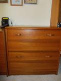 2 Drawer Doublewide Wood File Cabinet