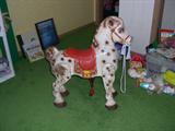VERY OLD METAL ROCKING HORSE