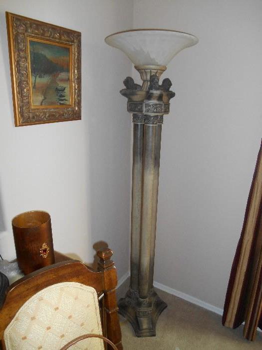 Large and elegant lions head lamp: $290