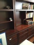               Matching wall units; books and DVD's