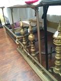                   Brass fire place fenders & andirons