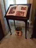                       Antique book display table