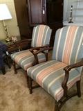                      Two chairs with matching fabric
