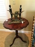                           Side table; Asian figure