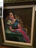 "The Spanish Girl Seated" - original oil by Donald "Putt" Puttman