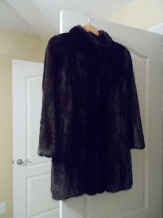 Black hip-length mink - purchased in London, England