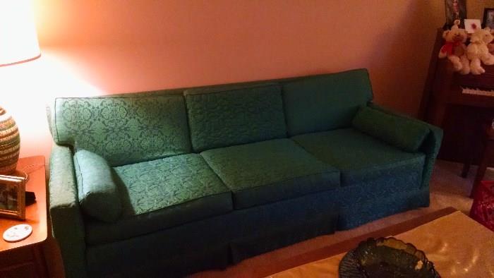 MID-CENTURY MODERN TURQUOISE COUCH..MUST HAVE !!!